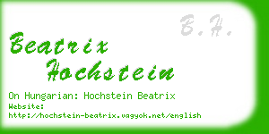 beatrix hochstein business card